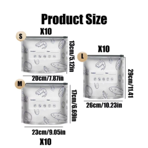 Reusable Aluminum Foil Food Storage Bags – 30-Pack